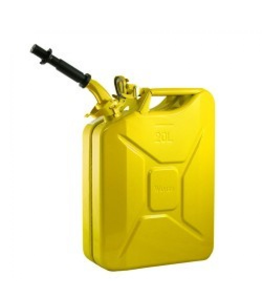 Wavian Yellow 5.3 Gallon Steel Fuel Can - Click Image to Close