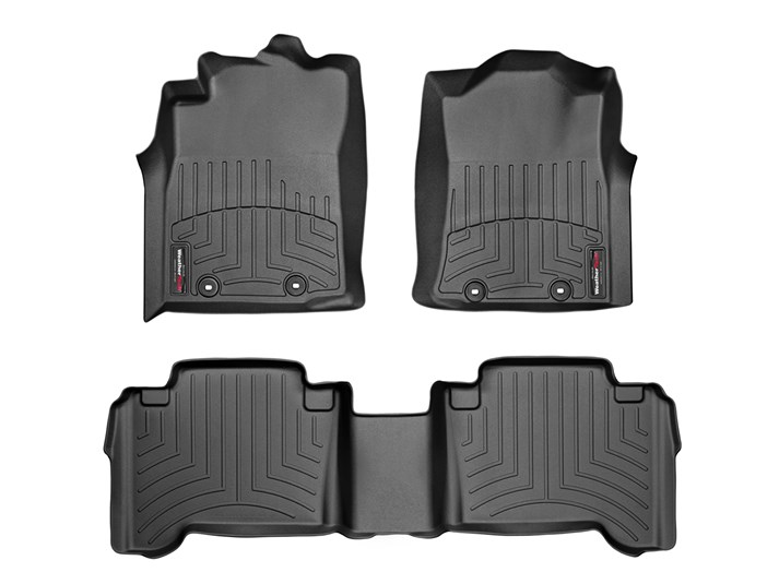 WeatherTech Pair Tacoma Double Cab Floor Liners (Automatic) - 2005-2015 - BLACK