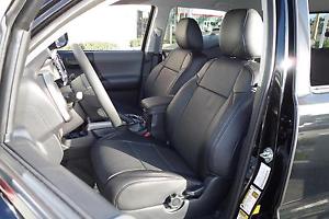 Clazzio Tacoma Double Cab Front & Rear Black Leather Seat Covers