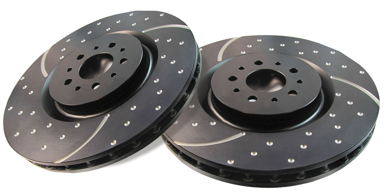 EBC FRONT Left And Right Brake Disc - Drilled And Slotted 2005-2015 Tacoma 4WD 6-LUG