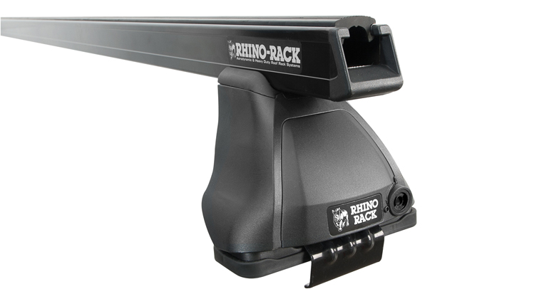 Rhino-Rack Heavy Duty 2500 Black 2 Bar Roof Rack - 4dr Dbl Cab - Click Image to Close