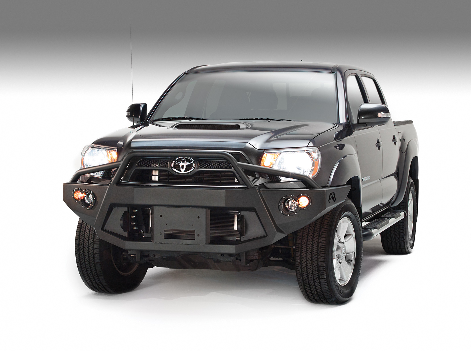 Fab Fours Premium Front Bumper W/ Pre-Runner Guard 2012-2015 Tacoma - Click Image to Close