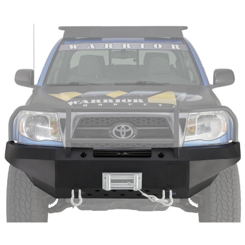 Warrior Tacoma Front Winch Bumper w/ D-ring mts and Light Plates 2012-2015 - Click Image to Close
