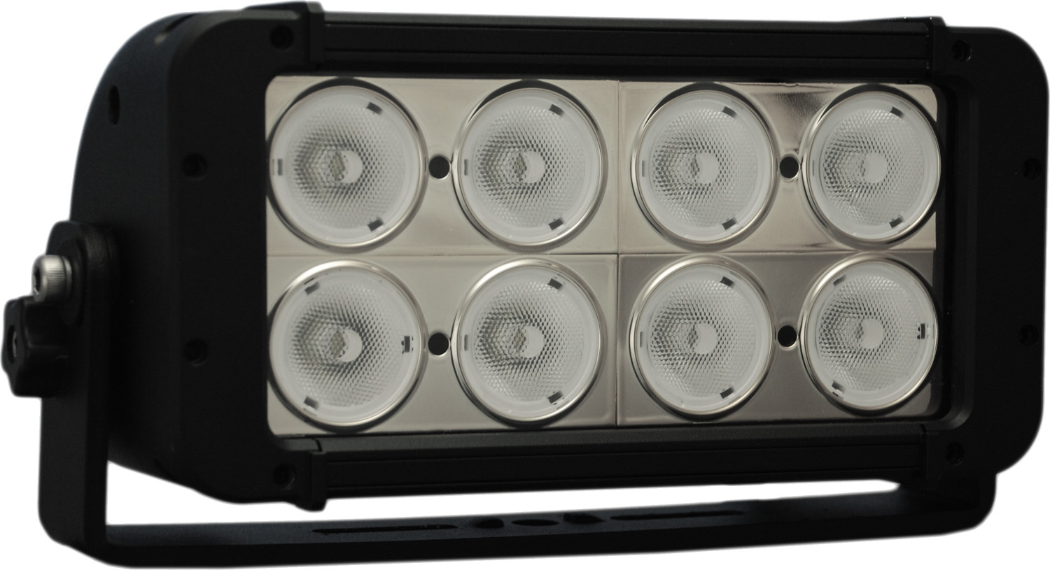 8" EVO PRIME DOUBLE LED BAR BLACK 8 10W LED'S WIDE - Click Image to Close