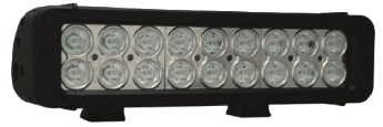 30" XMITTER PRIME AMBER LED BAR BLACK 54 5W LED'S 10? NARROW - Click Image to Close