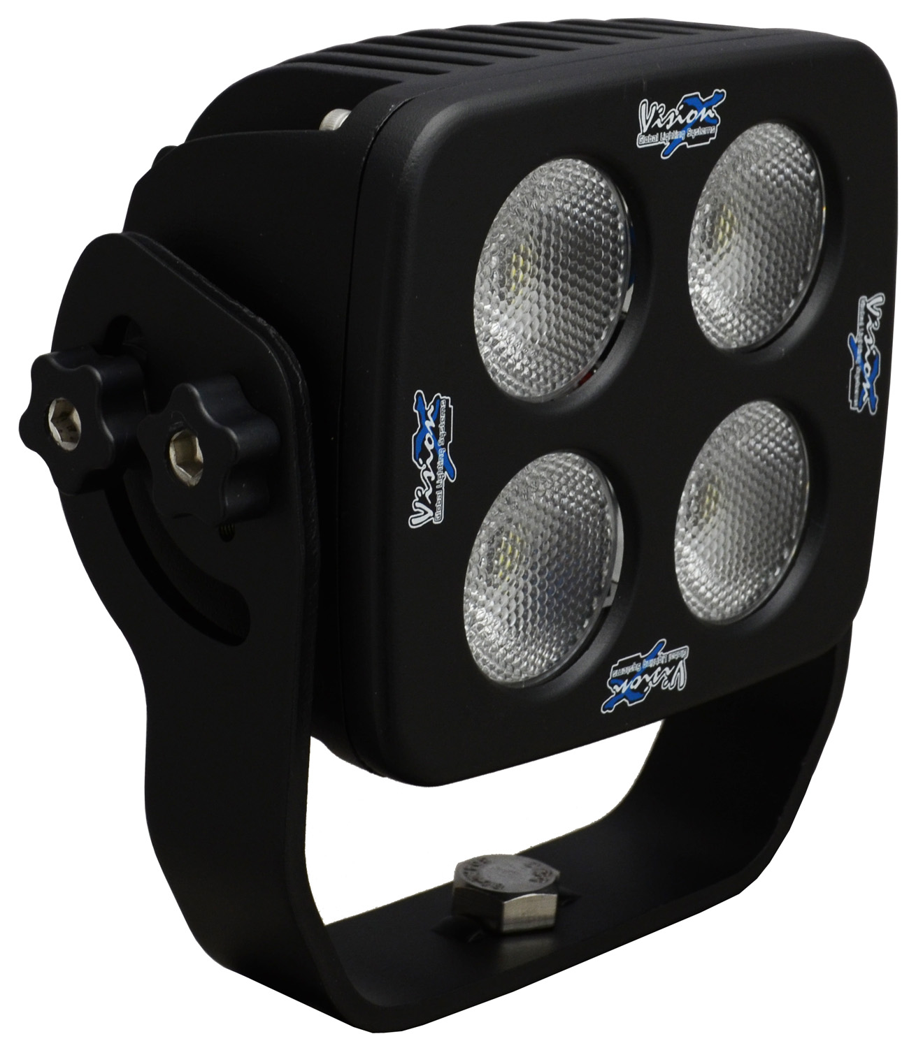 4" SQUARE SOLSTICE BLACK 4 10W LED 35? WIDE - Click Image to Close