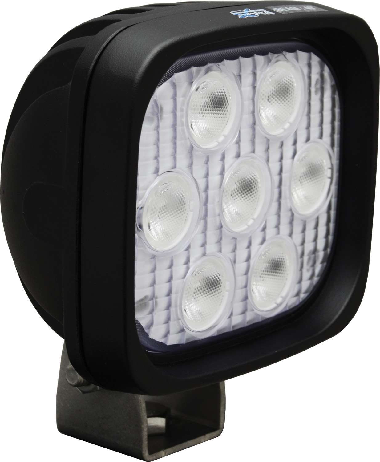 4" SQUARE UTILITY MARKET BLACK 7 3W RED LED'S 40? WIDE