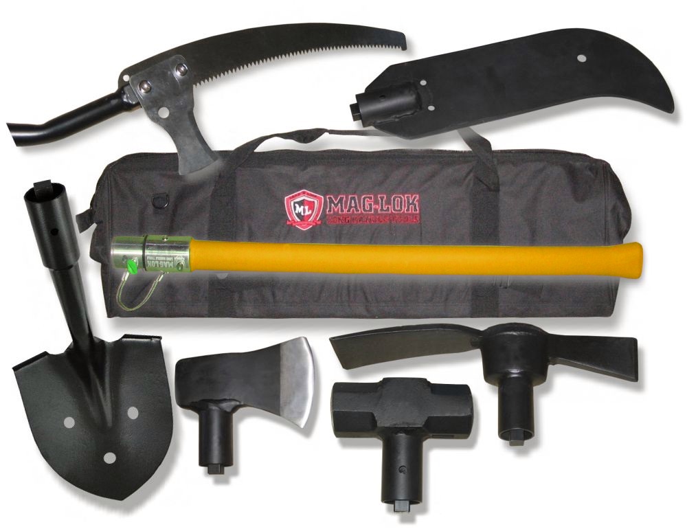 Mag-Loks 6-PC Offroaders Tool Kit (Axe, Cresent Saw, Bush Hook, Sledge Hammer, Shover, more..) - Click Image to Close