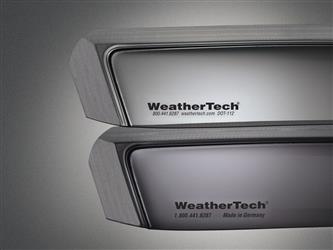 WeatherTech REAR Side Window Deflectors - Double Cab - Dark Smoke - (Set of 2) - 2016+ - Click Image to Close