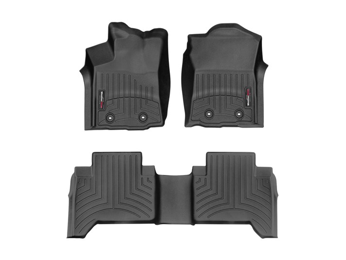WeatherTech Pair Tacoma Double Cab Floor Liners - 2016+ - BLACK