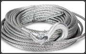 Mile Marker Winch Cable & Hook 3/8" X 100 Ft - Click Image to Close
