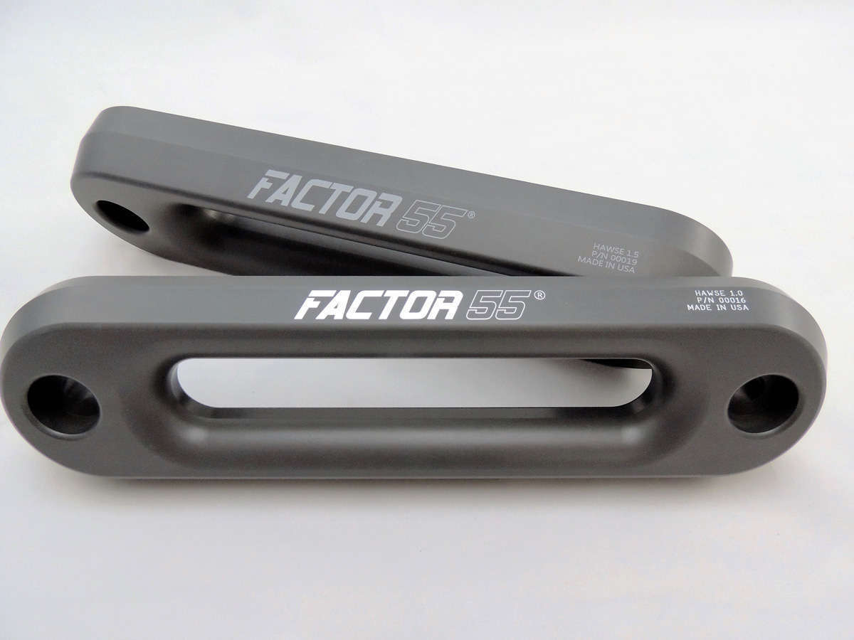 Factor 55 Hawse Fairlead 1 Inch Thick Gun Metal Gray Factor 55
