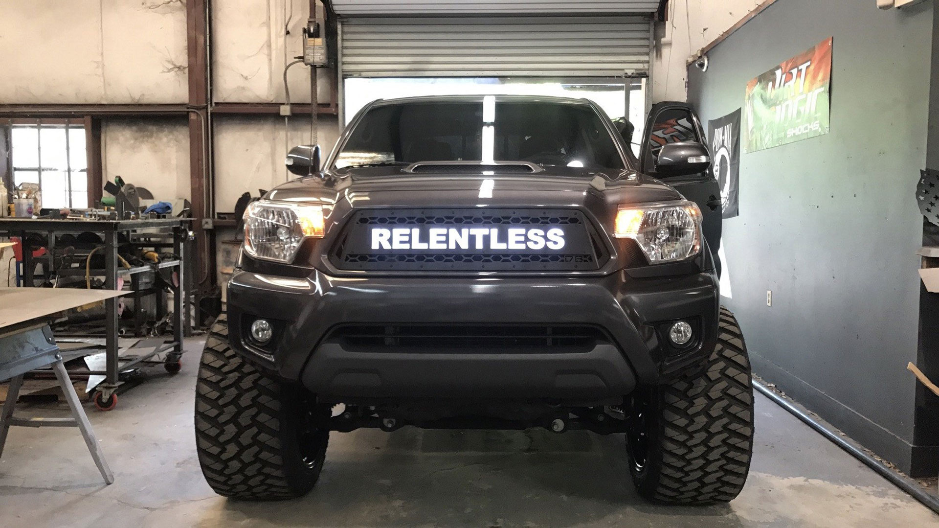 DB Customz Tacoma Grille Insert; TRD Style with LED Night Glow; 2012-2015