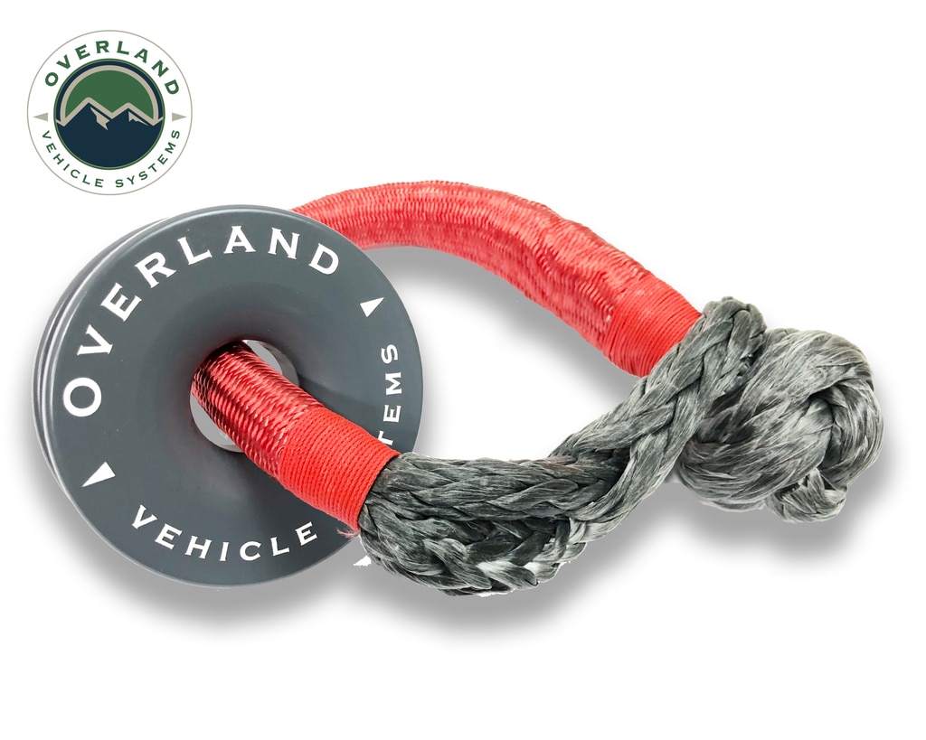 Overland Vehicle Systems Recovery Ring 4.00 Inch 41,000 LBS Gray With Storage Bag Universal