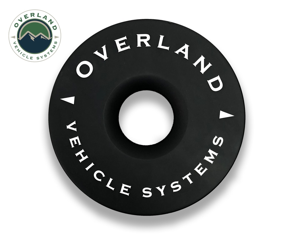 Overland Vehicle Systems Recovery Ring 6.25 Inch 45,000 LBS Black With Storage Bag Universal