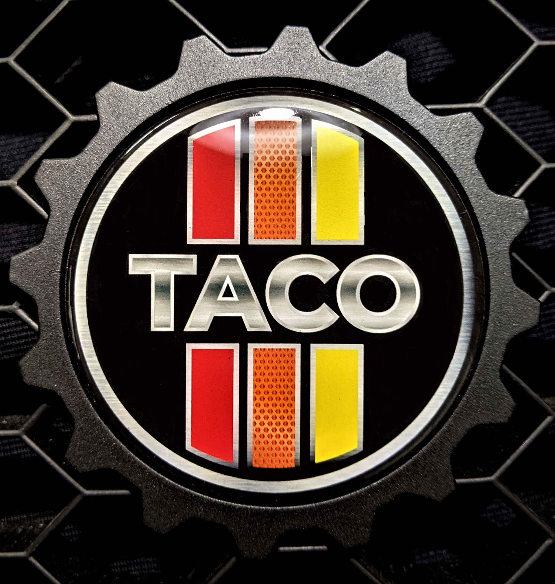 80's Taco Tri-Color Badge