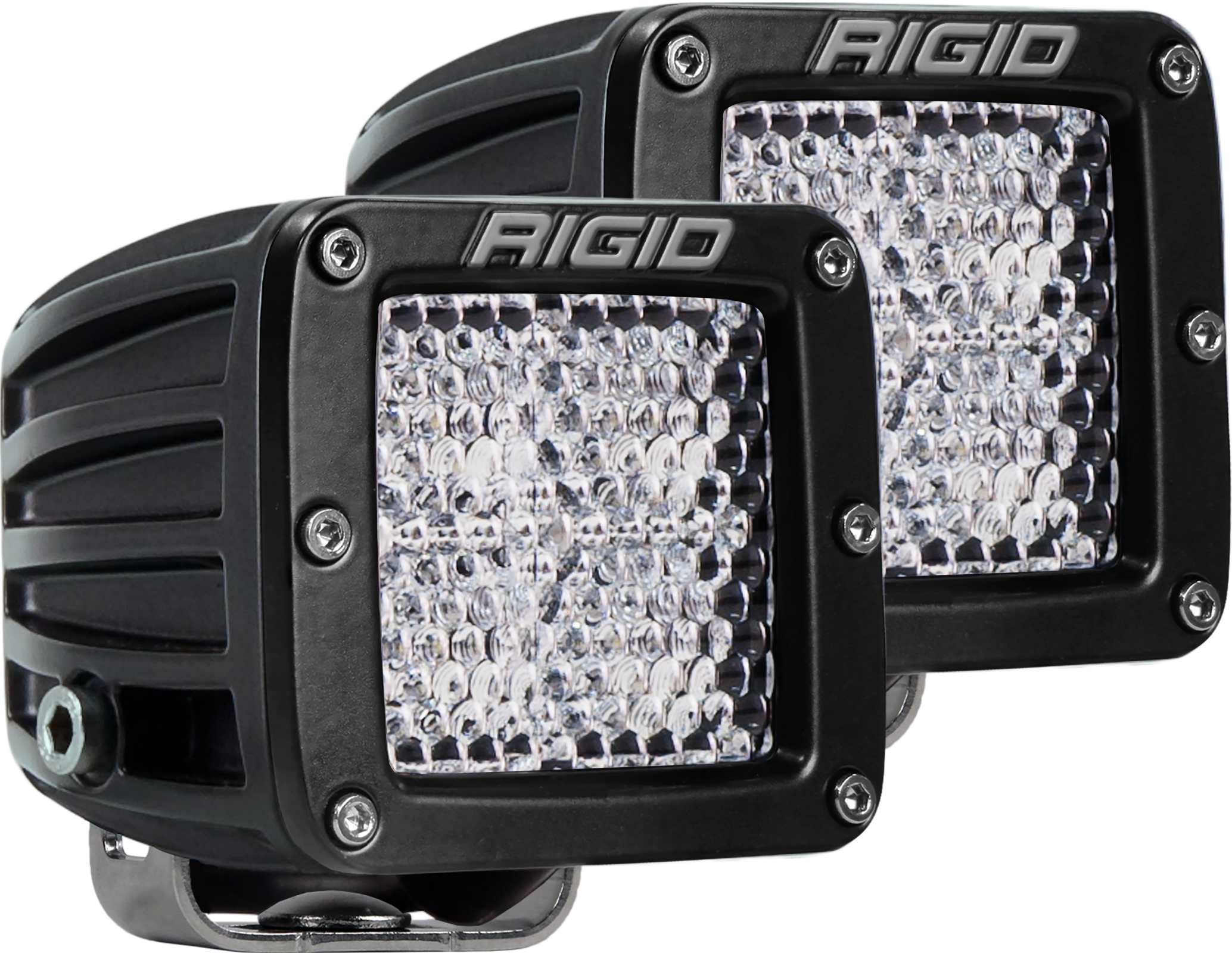 Rigid Industries Diffused Surface Mount Black Pair D-Series Pro - Click Image to Close