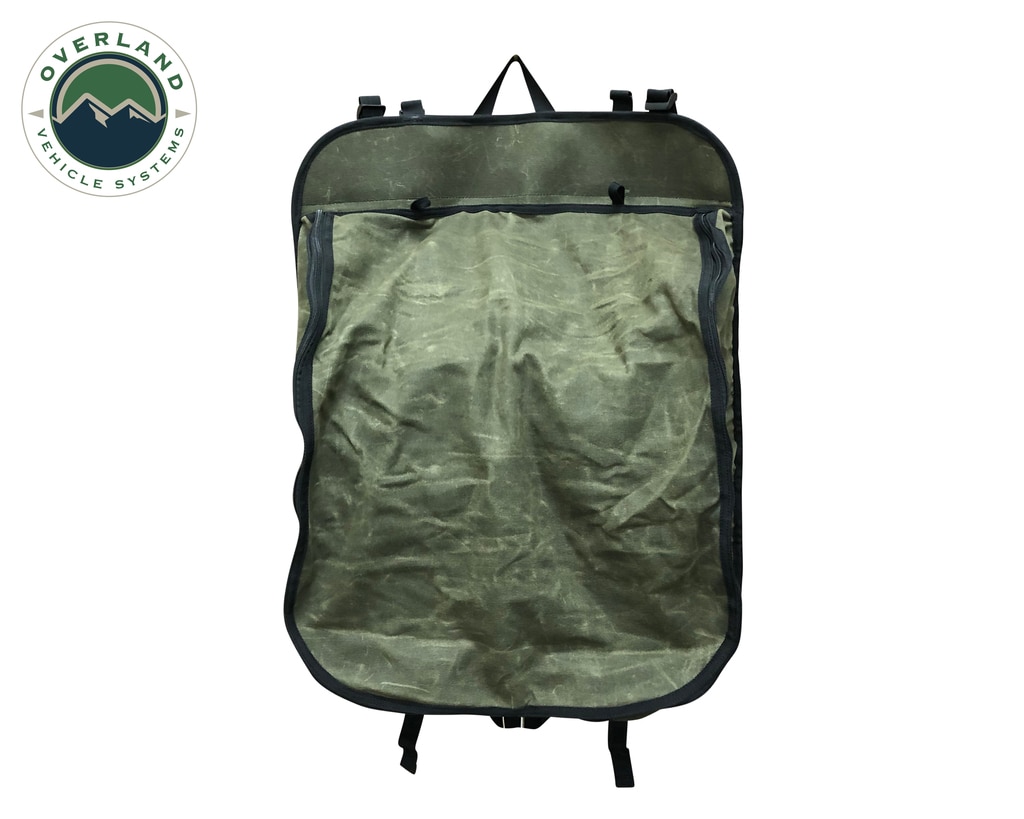 Overland Vehicle Systems Camping Storage Bag 9 Storage Bins 16 Lb Waxed Canvas
