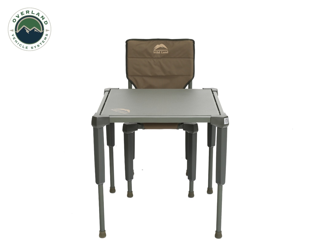 Overland Vehicle Systems Camping Table Folding Portable Camping Table Small With Storage Case Wild Land - Click Image to Close
