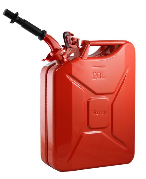 Wavian Red 5.3 Gallon Steel Fuel Can - Ships Free