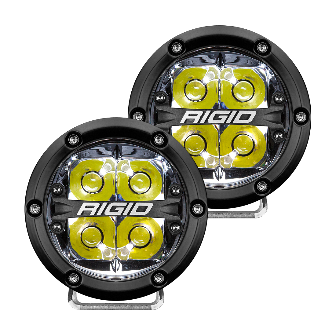 Rigid Industries 360-Series 4 Inch Led Off-Road Spot Beam White Backlight Pair