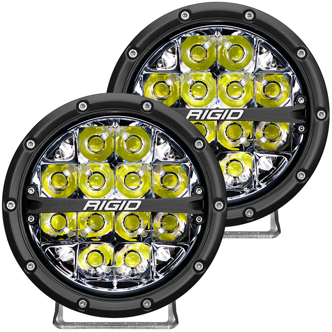 Rigid Industries 360-Series 6 Inch Led Off-Road Spot Beam White Backlight Pair