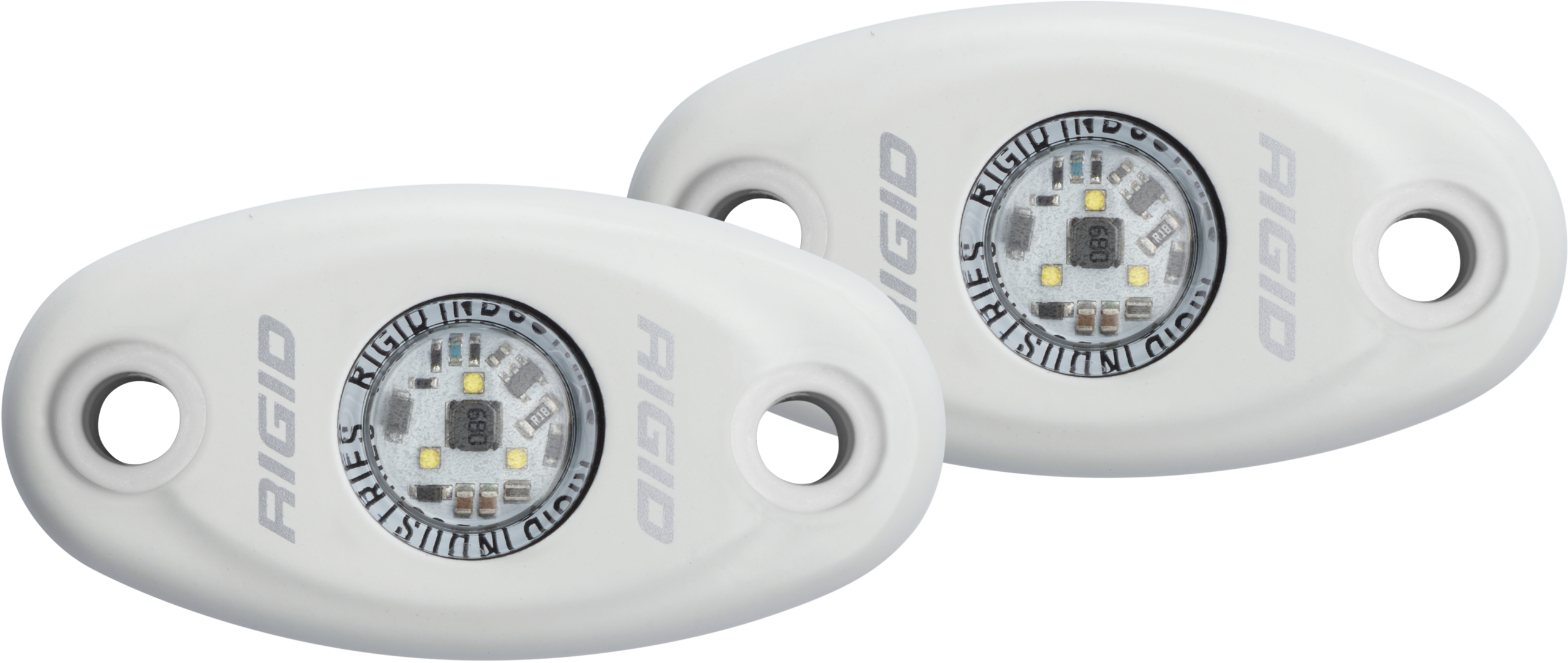 Rigid Industries Low Power White Housing Cool White Pair A-Series - Click Image to Close