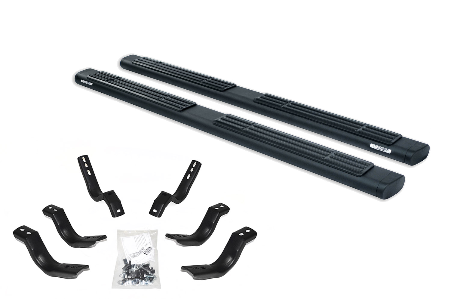 6" OE Xtreme Textured Black SideSteps Kit - 87" Long bars + Brackets