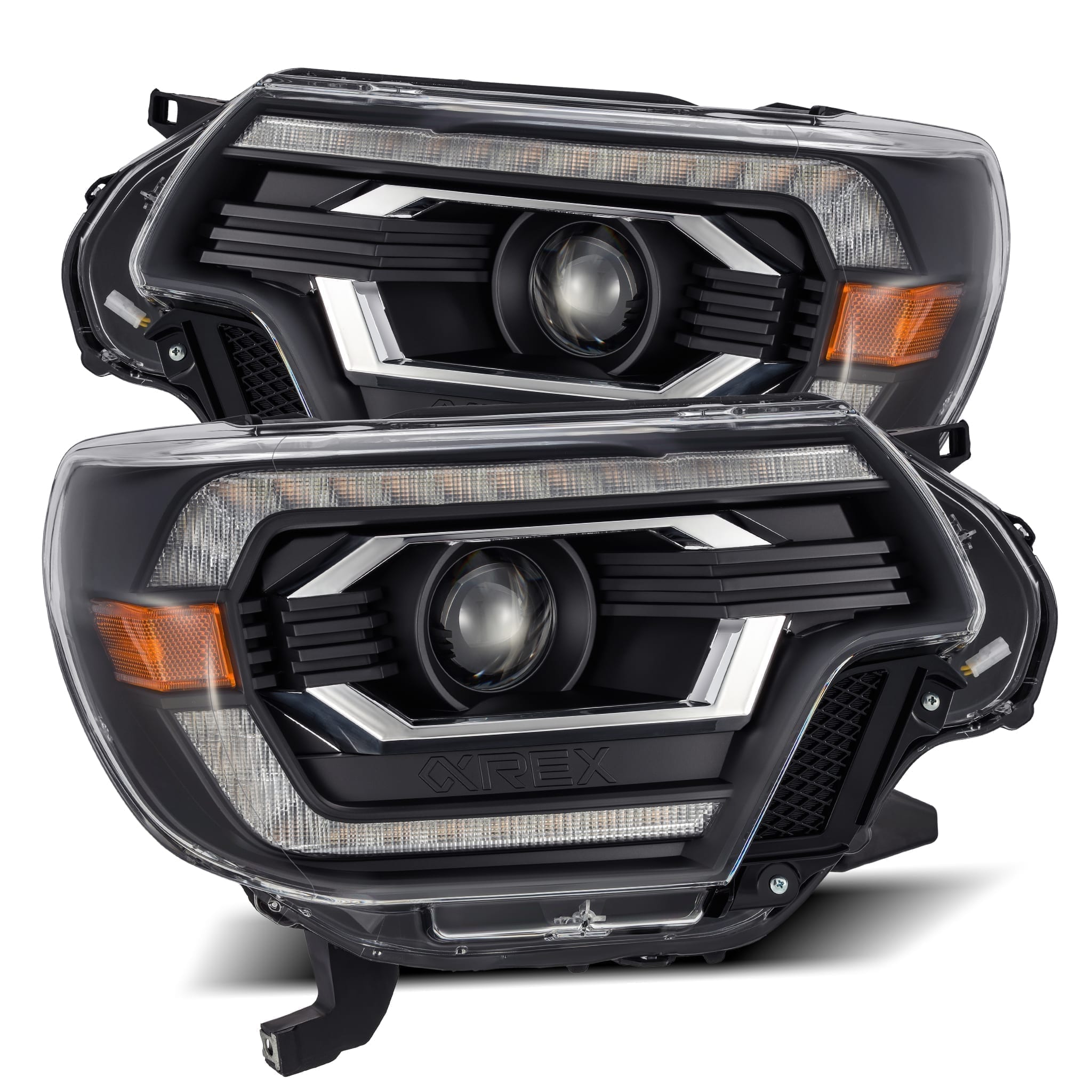 AlphaRex LUXX-Series LED Projector Headlights Black 12-15 Toyota Tacoma