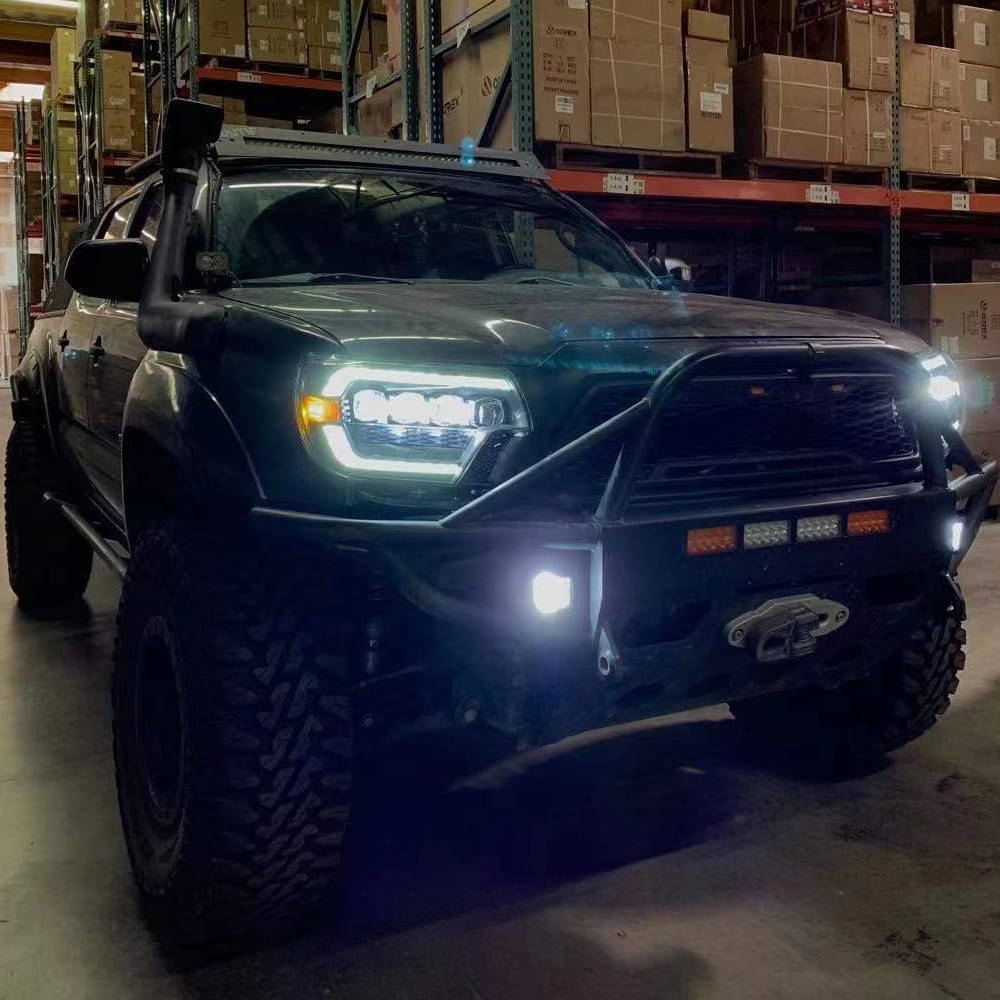 AlphaRex NOVA-Series LED Projector Headlights Alpha-Black 12-15 Toyota Tacoma