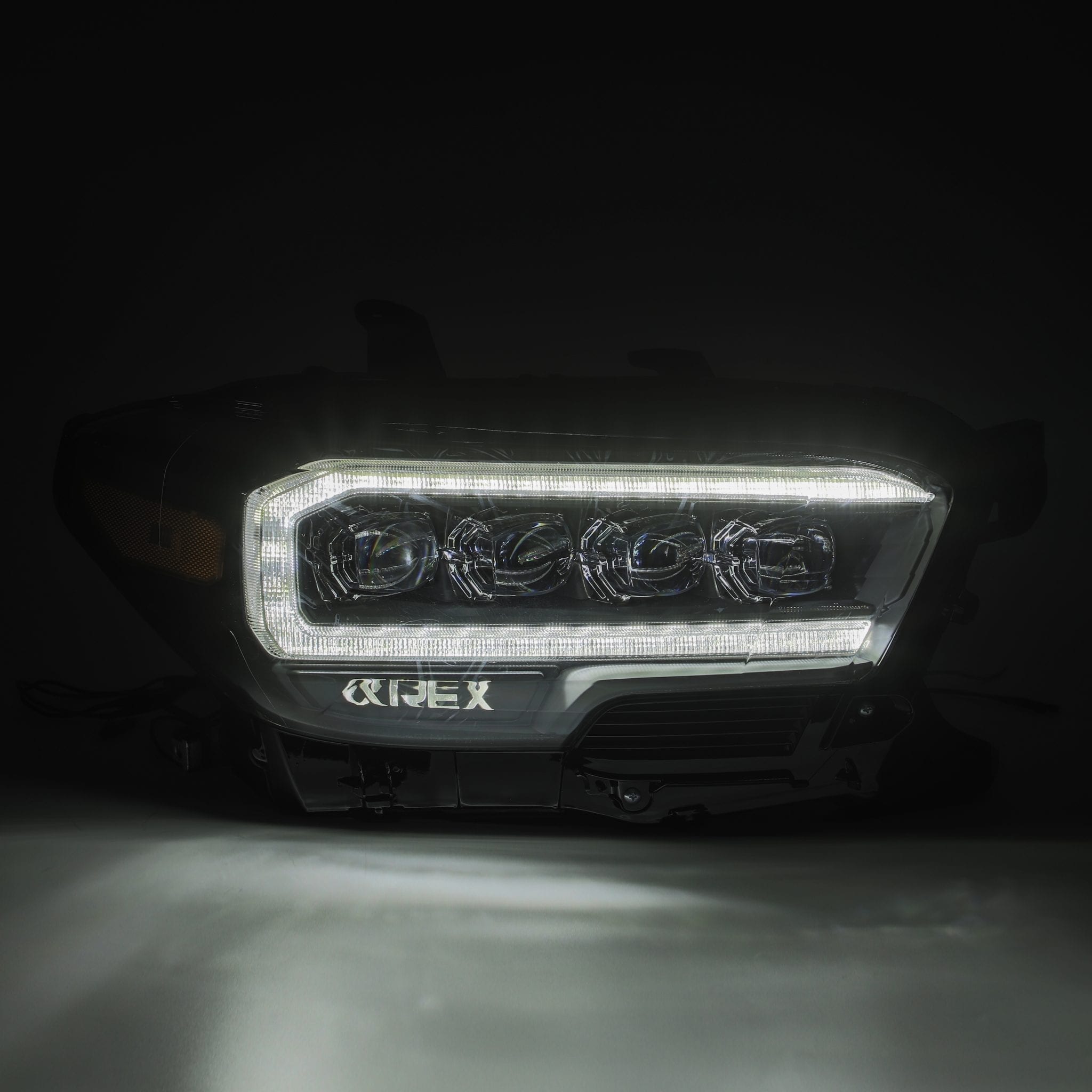 AlphaRex 16-20 Toyota Tacoma NOVA-Series LED Projector Headlights Mid-Night Black