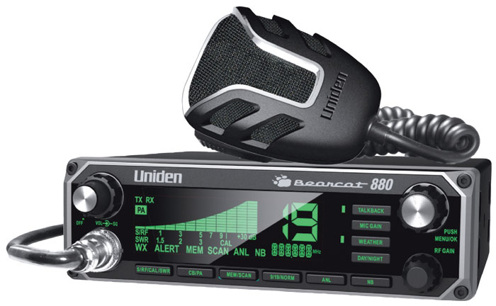 Uniden Bearcat 880 CB Radio with 7 Color Display Backlighting - Click Image to Close