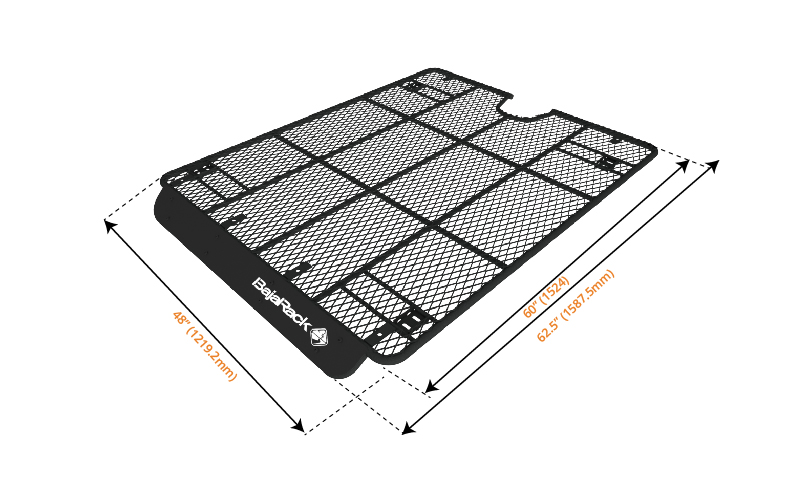 Baja Rack UTility (flat) Rack (mesh floor) (satellite antenna cutout)