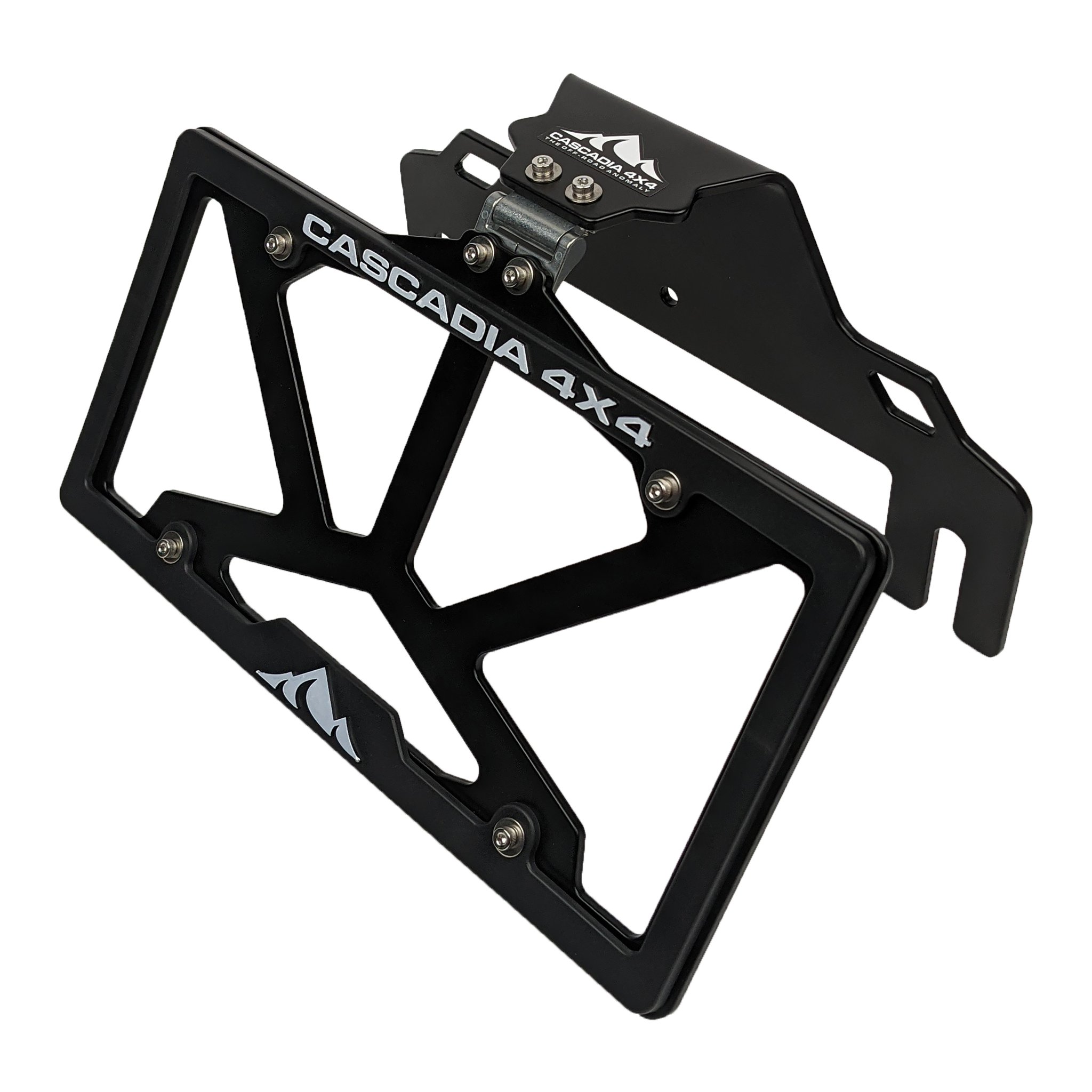 Cascadia Flipster V3 Winch License Plate System. Hawse & Roller Compatible
