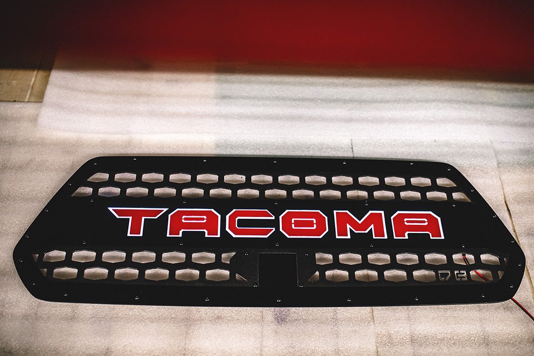 DB Customz Tacoma TRD Style HALO Grille Insert (TSS Ready); 2018-2022