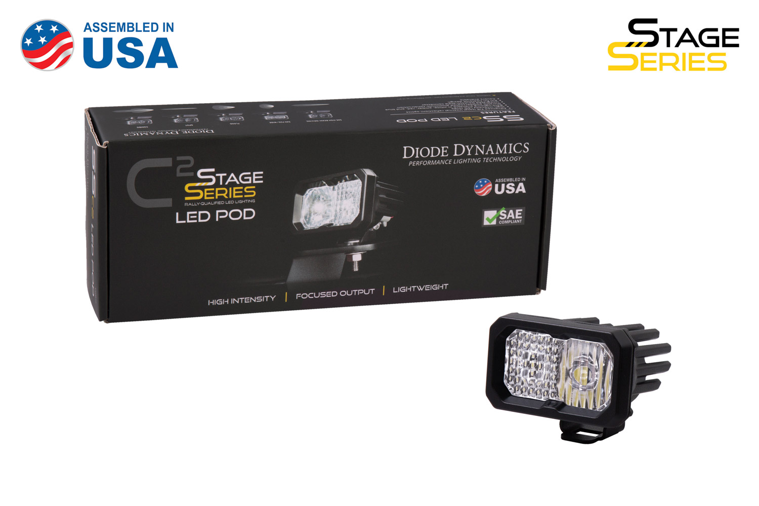 Diode Dynamics Stage Series 2 Inch LED Pod, Sport White Spot Standard BBL Each - Click Image to Close