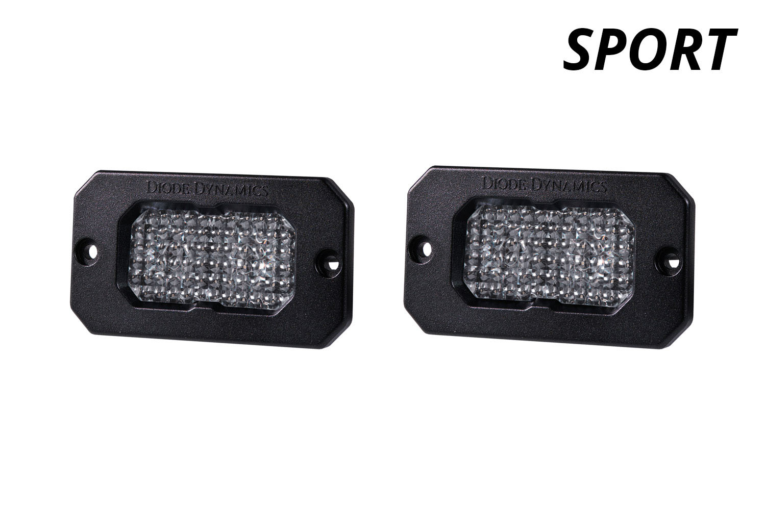 Diode Dynamics Stage Series 2 Inch LED Pod, Sport White Flood Flush BBL Pair - Click Image to Close