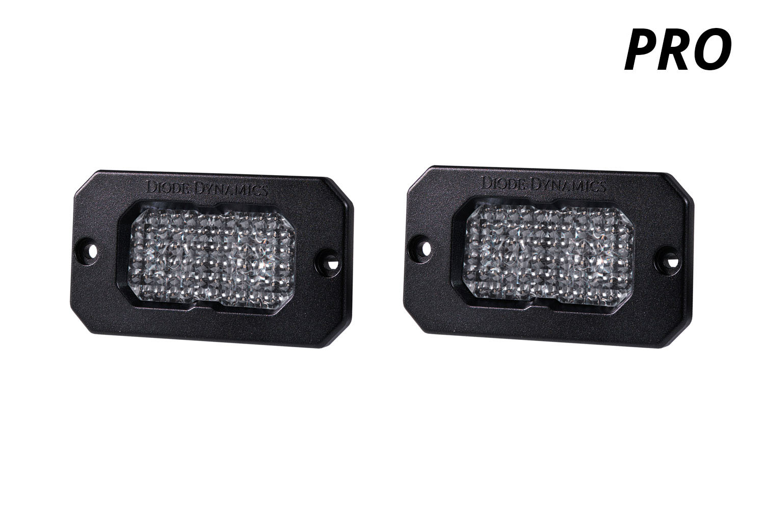 Diode Dynamics Stage Series 2 Inch LED Pod, Pro White Flood Flush RBL Pair - Click Image to Close