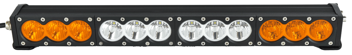 X6 10W Series 2D Amber White 32" Single Row LED Light Bar - 17,100 Lumens - Combo Beam - Click Image to Close