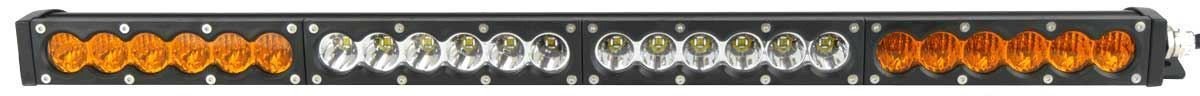 X6S Slim Series 2D Amber White 25" Single Row LED Light Bar - 11,400 Lumens - Combo Beam