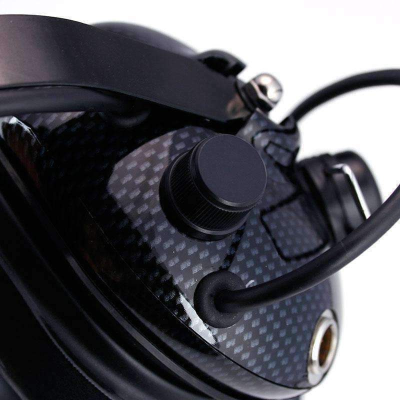 Rugged Radios H42 Behind the Head (BTH) Headset for 2-Way Radios - Black Carbon Fiber