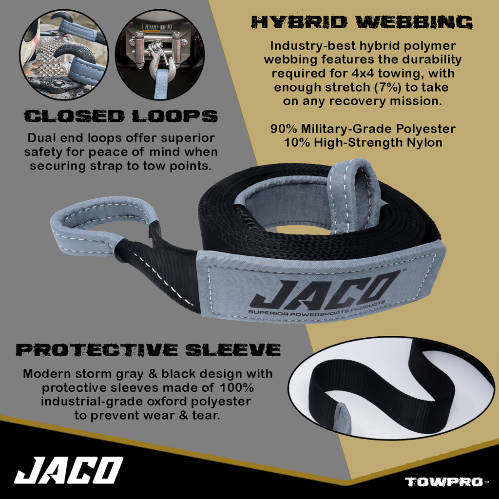 JACO TowPro Recovery Strap - 20 FT/30 FT