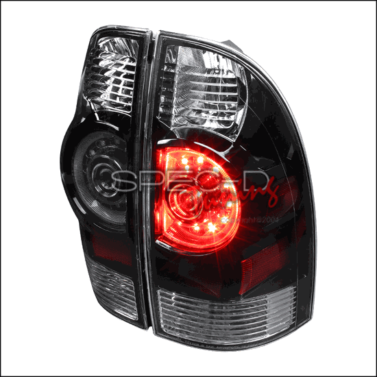 Spec-D Black LED Tail Lights - 05-15