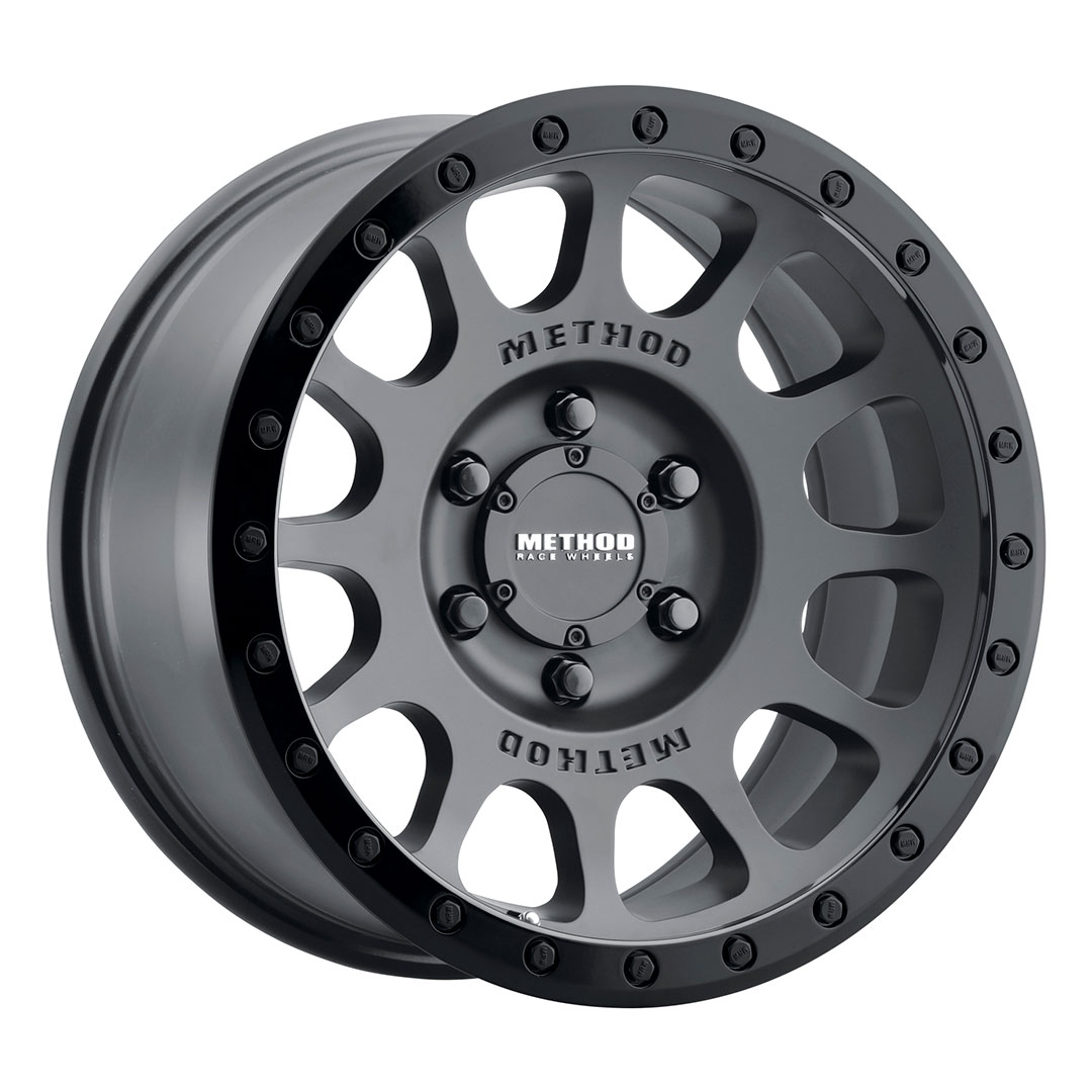 Method Race Wheels MR305 NV, 18x9, -12mm Offset, 6x5.5, 108mm Centerbore, Matte Black - Gloss Black Lip