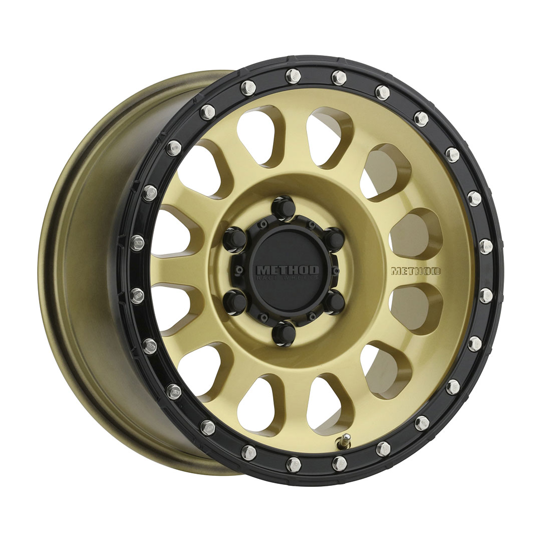 Method Race Wheels MR315, 17x8.5, 0mm Offset, 6x5.5, 106.25mm Centerbore, Gold - Black Lip
