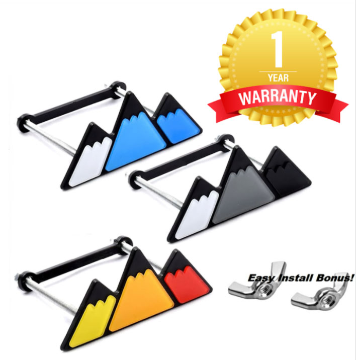 *NEW* Universal Tri-Color Mountain Grille Badge Plastic Emblem - Click Image to Close