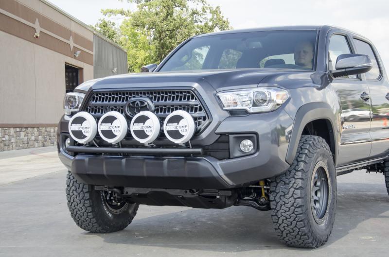 N-Fab Front Off-Road Light Bar With Tabs for 2016+ Tacoma - Gloss Black