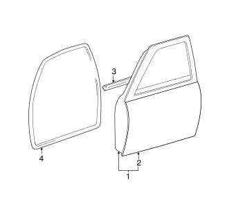 Fairchild Industries Door Seal on body Front Door for a Toyota Tacoma 1995-2000