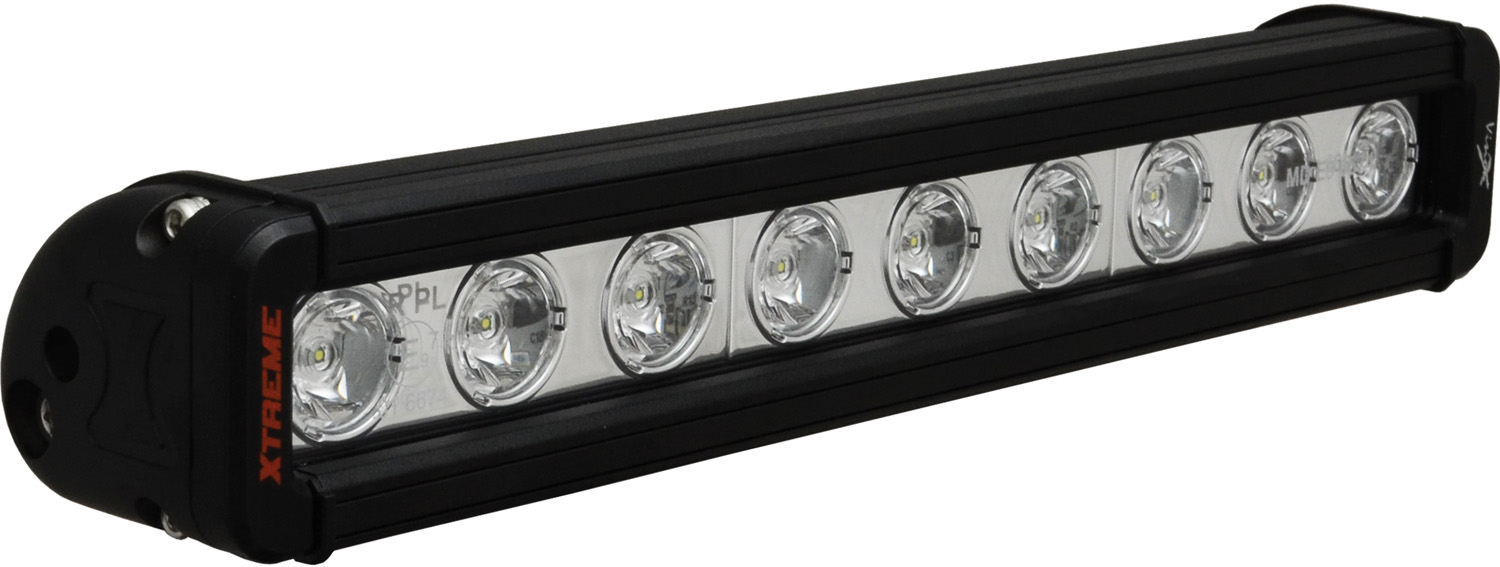 12" XMITTER LOW PROFILE XTREME BLACK 9 5W LED'S 10? NARROW - Click Image to Close
