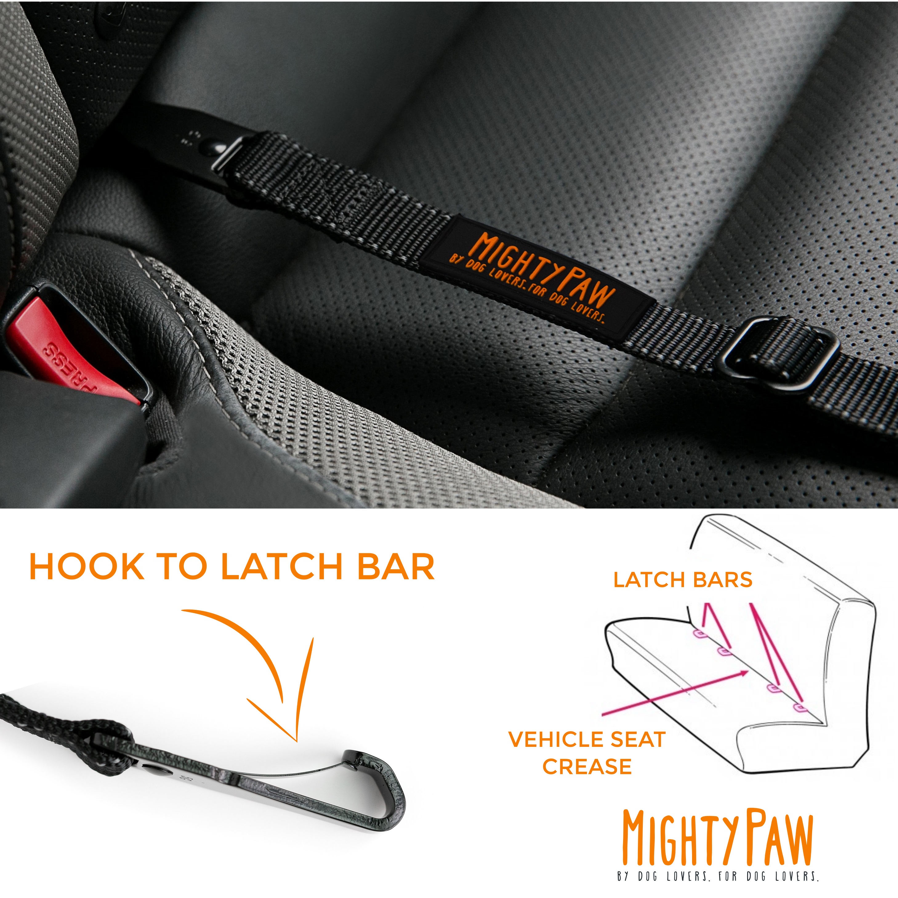 Mighy Paw Vehicle Safety Belt for Fido - Click Image to Close